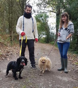 Walking with Tiki and Teddy